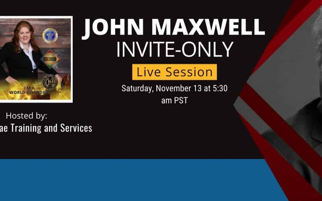 John Maxwell Invite-Only Live Session